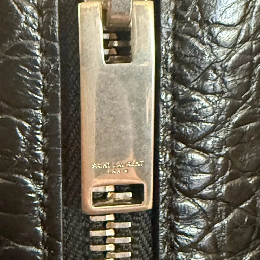 Saint Laurent (YSL)  Item: Embossed Leather Briefcase / Business Bag